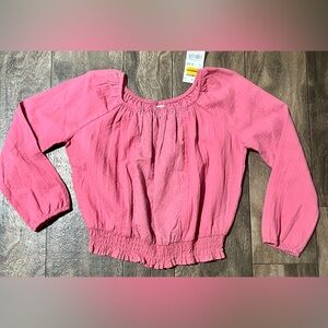 NWT Girls Oshkosh Smocked Blouse Size 6/6x
